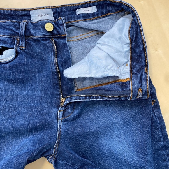 Frame High Rise Le One Skinny in Kodak Wash Sz 29 Classic Closet Staple Capsule - Picture 6 of 11